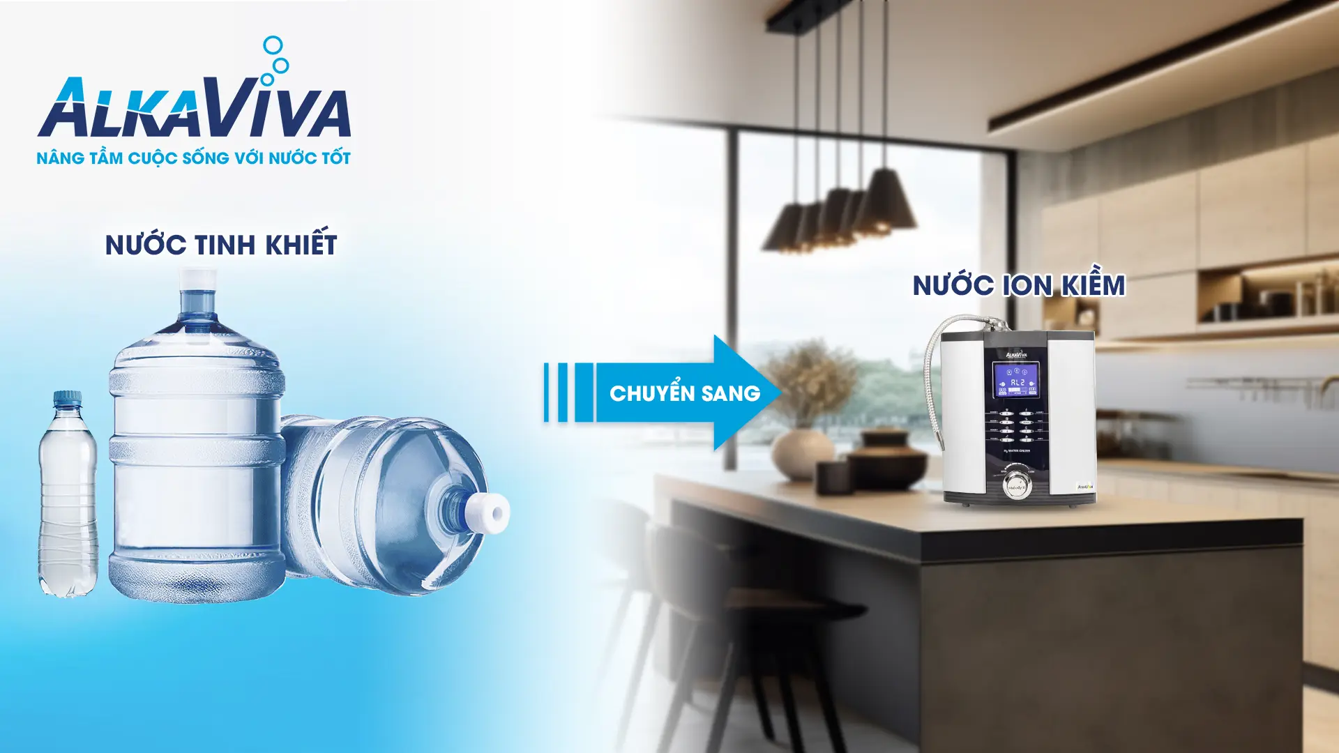 Vì sao nên chuyển từ nước tinh khiết sang nước ion kiềm?