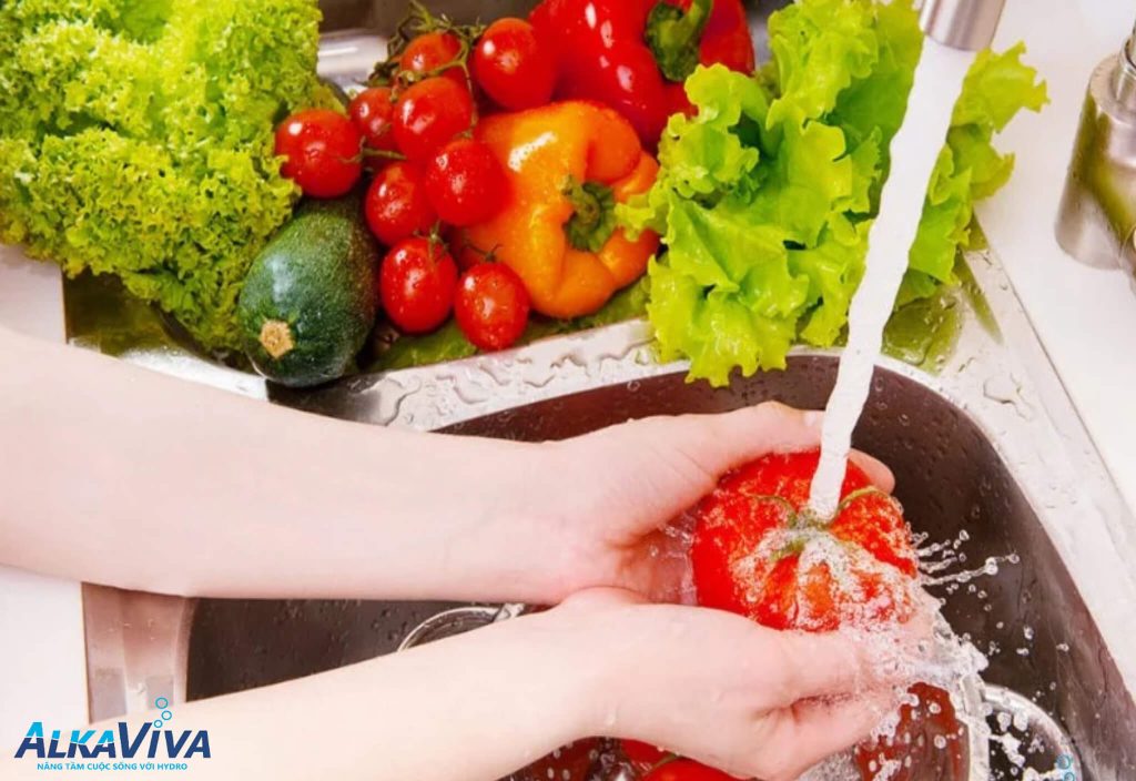 SỰ KỲ DIỆU CỦA NƯỚC ION KIỀM MẠNH KHI BÓC TÁCH HOÁ CHẤT VÀ THUỐC TRỪ SÂU TRÊN RAU CỦ QUẢ