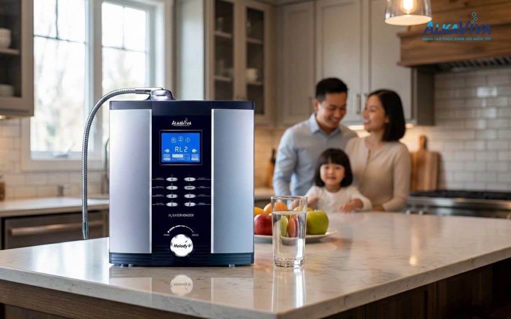 Máy lọc nước ion kiềm Melody II nhỏ gọn, tiện dụng