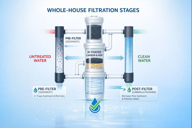 Lắp lọc tổng đầu nguồn nhưng vẫn bẩn? 90% gia đình đang hiểu sai bộ lọc tổng